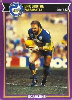 1987 Scanlens Rugby League #90 Eric Grothe Front